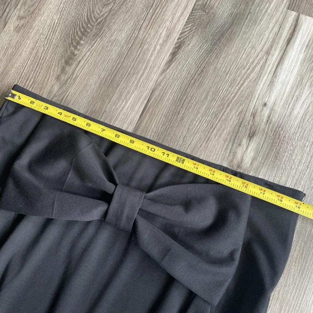 NEW Stories‎ By Kelly Osbourne 1X Black Pencil Skirt Big Bow Stretch Modest